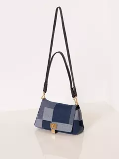 BANDOLERA LOCK PATCH AZUL (JAZMIN CHEBAR) - tienda online