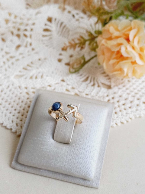 ANEL AJUSTAVEL SIGNO DE SAGITARIO - Cordão de Luz Joias Finas