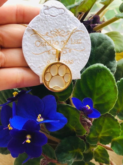 COLAR PINGENTE PATINHA CONCHA NATURAL MADREPÉROLA