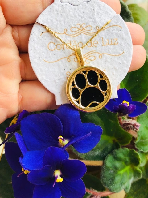 COLAR PINGENTE PATINHA COM PEDRA NATURAL ESTRELA