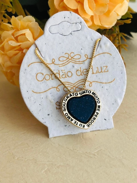 COLAR HOOPONOPONO PEDRA NATURAL ESTRELA