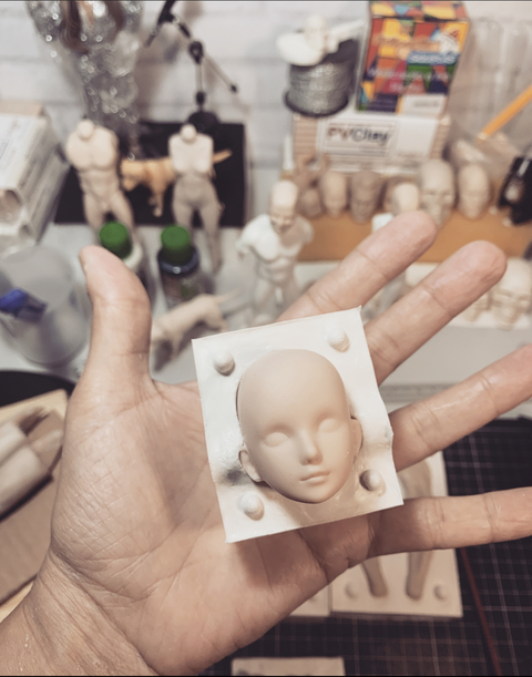 Ref.8099-molde Rosto cartoon e anime universal bipartido entre 3,8 a 4cm de altura