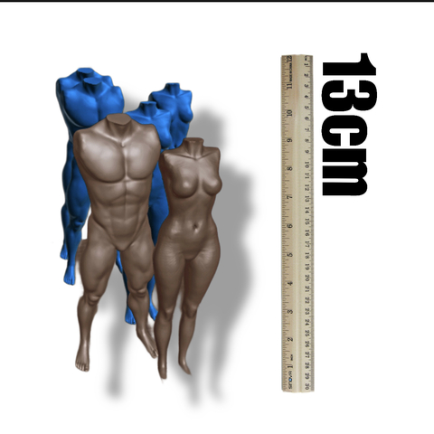 Ref.S102- Kit 8 peças, 4 corpos casal para suas artes e projetos artísticos 13cm de altura sem a cabeça