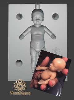 Ref.BABY01- Forna para produção de mini bebê reborn de silicone sólido (bebê sai da forma com 10cm )