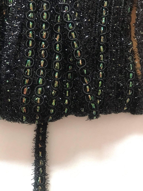 Galón negro con brillo