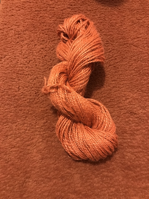 Yute teñido Terracota. Precio por Madeja