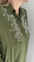 Camisa Palmar de poplin verde - comprar online