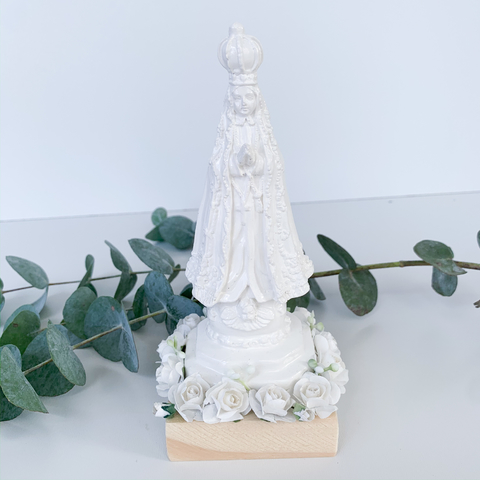 Nossa Senhora Aparecida P - base de madeira