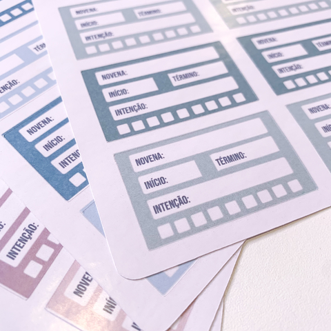 Pack de adesivos “controle de novenas”