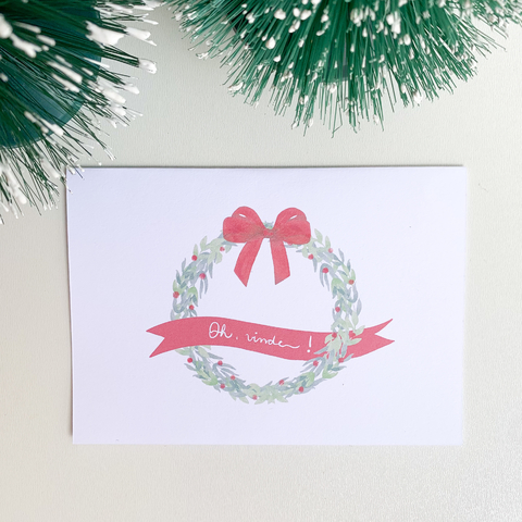 Cartão de Natal Guirlanda