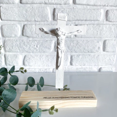 Crucifixo de mesa no acrílico