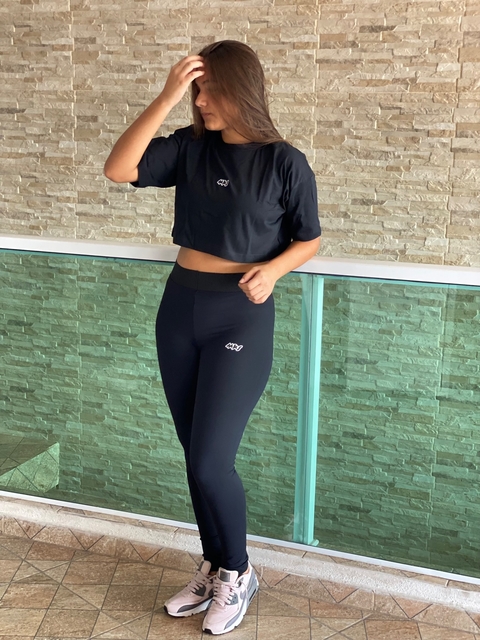CONJUNTO CROPPED E CALÇA LEGGING '' MKS MINI LOGO ''