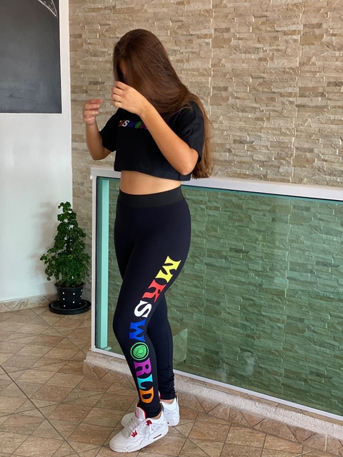 CONJUNTO CROPPED E CALÇA LEGGING '' MKSWORLD “