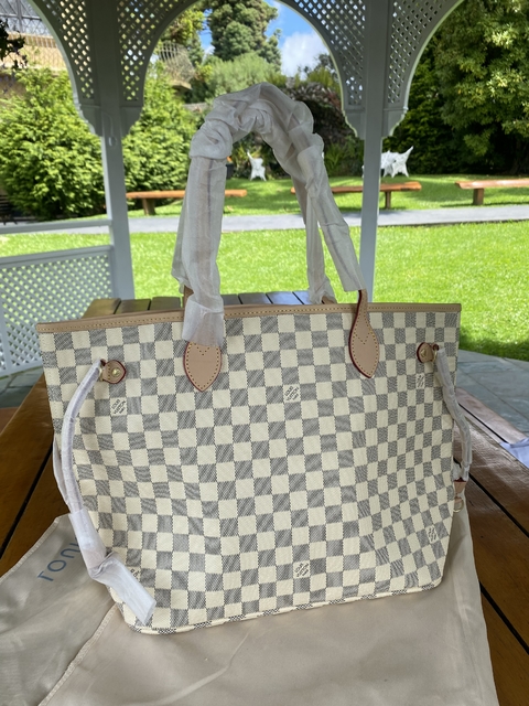Bolsa Neverfull Damier Azur Linha Italiana