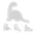 Molde Silicona Dinosaurio Brontosaurio Chocolate Vela Resina - comprar online