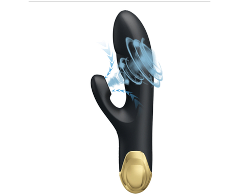 VIBRADOR GOLD ROYAL PLEASURE SUCCIONADOR DE CLITORIS 7 FUNCIONES SILICONA USB RECARGABLE 19CM X 3,3CM