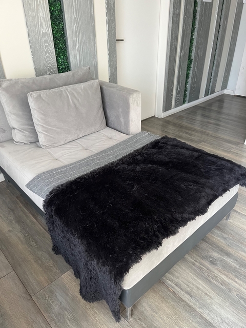 Manta / Pie de Cama / Abrigo - Pelo de Mono y Tussor - tienda online