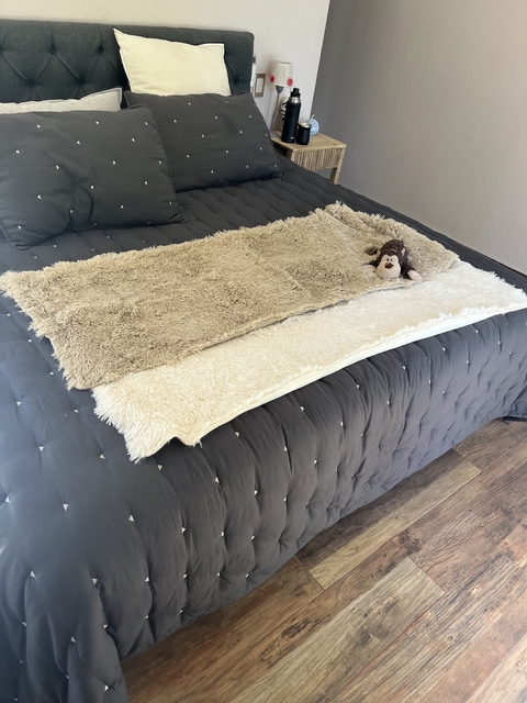 Imagen de Manta / Pie de Cama / Abrigo - Pelo de Mono y Tussor