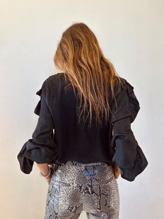BLUSA NIZA SEDA NEGRO - comprar online