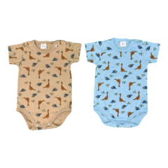 Body Frances Dino Cap Marron y Celeste - tienda online