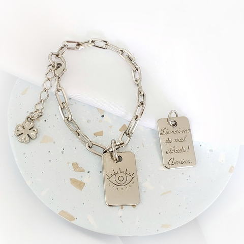 Pulseira "Livrai-me do mal olhado"