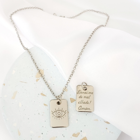 Colar "Livrai-me do mal olhado"