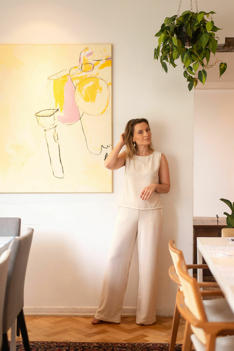 Pantalona Mônaco off white