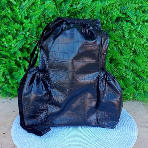 Mateira Slim Couro Sintético " Preto Croco " 1,8 litros
