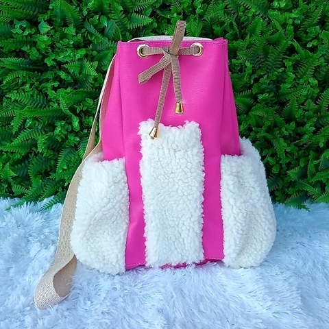 Mateira Slim Premium Couro Sintético " Rosa Liso " 1.8 Litros