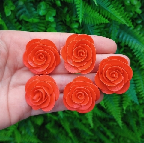 Kit 5 Mini Enfeites Rosas " Salmão "