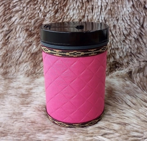 Porta Erva Forrado 250gr Courino Matelasse Rosa Pink