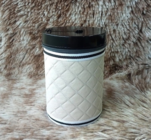 Porta Erva Forrado 250gr Courino Matelasse Nude