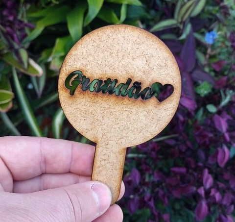 Marcador de MDF para Chimarrão " Gratidão "