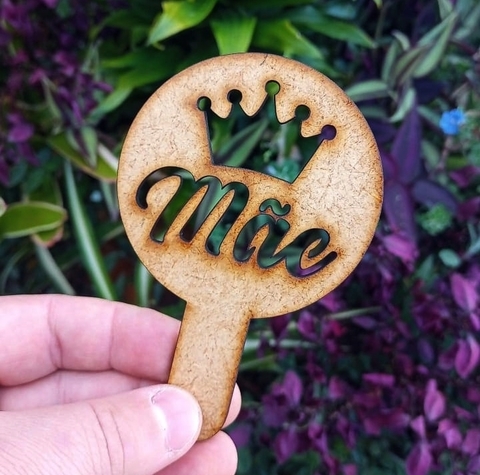 Marcador de MDF para Chimarrão " Mãe "