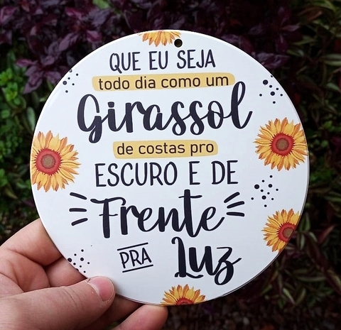 Kit 3 Vira Mates " Que Eu Seja Todo Dia Como Um Girassol de Costas Pro Escuro e De Frente Pra Luz " n69 - comprar online