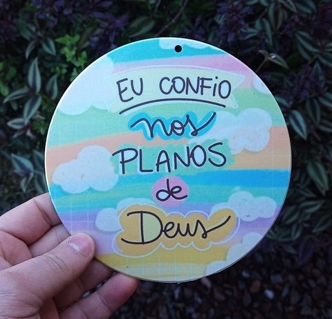 Kit 3 Vira Mates " Eu confio nos planos de deus " n85