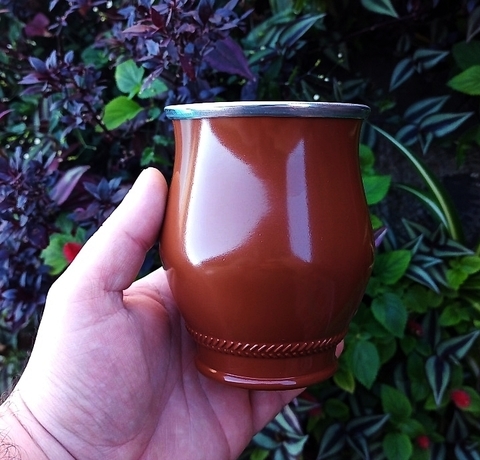 Cuia de Alumínio para Tererê " MARROM "