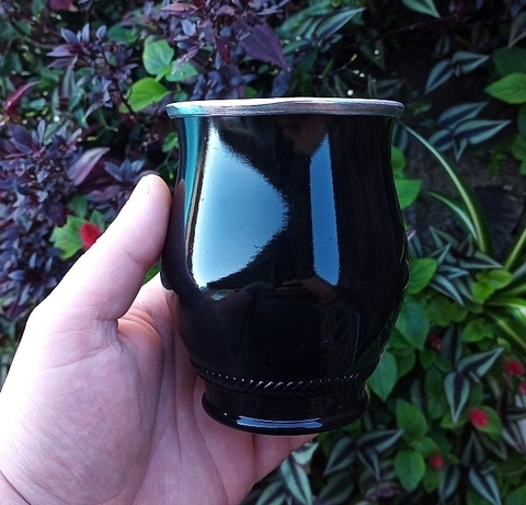 Cuia de Alumínio para Tererê " PRETO "