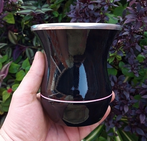 Cuia Bicolor Porongo " Black / Rosa BB "