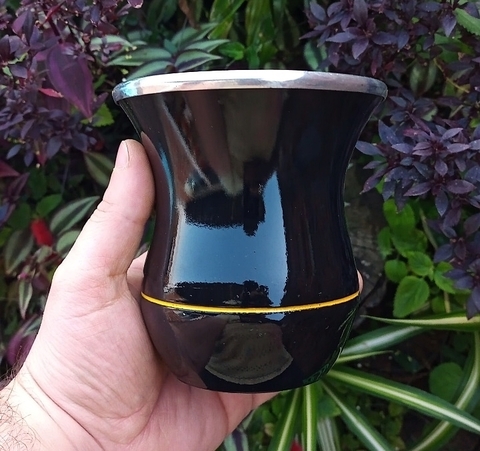 Cuia Bicolor Porongo " Black / Amarelo "