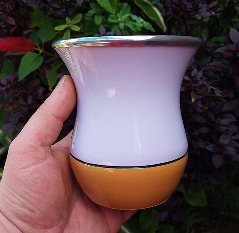 Cuia Bicolor Porongo " Lilás Pastel "