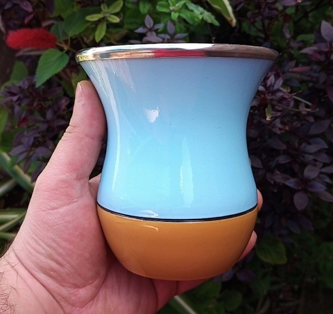 Cuia Bicolor Porongo " Azul BB "