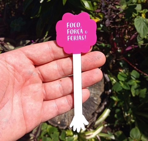 Enfeite Tererê Mexedor de Drink " Foco Força e Férias ! "