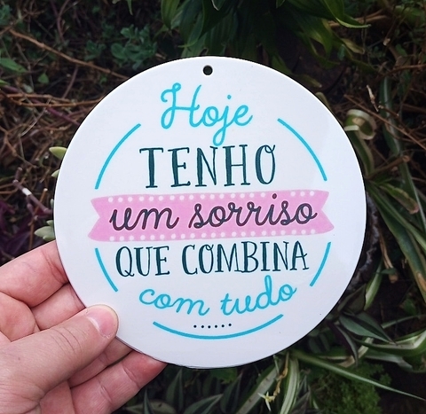 Kit 3 Vira Mates " Hoje tenho um sorriso que combina com tudo " n82