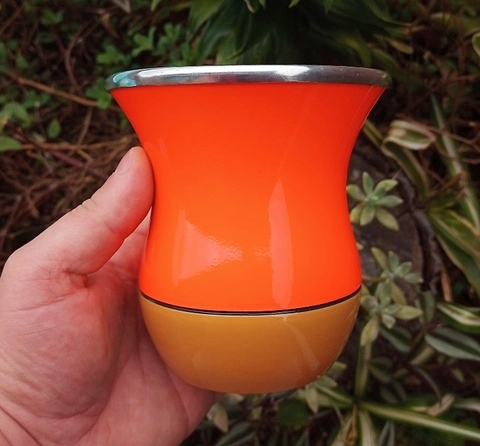 Cuia Bicolor Porongo " Laranja Neon "