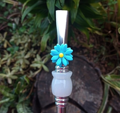 Kit 5 pingentes Biscuit para Bomba " Margarida " Azul BB