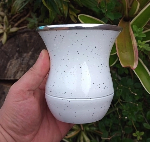 Cuia Color Glitter Porongo " Branco "