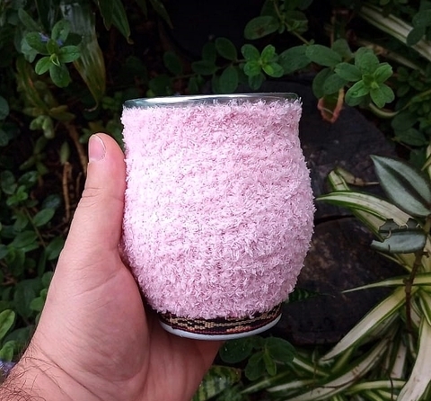 Cuia Fofis Tererê Alumínio " Rosa Clarinho "