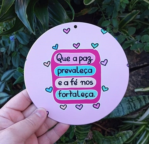 Kit 3 Vira Mates " Que a paz prevaleça e a fé nos fortaleça " n61