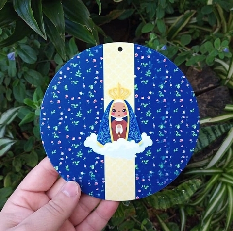 Kit 3 Vira Mates " Nossa Senhora Aparecida " Fundo Azul escuro n51